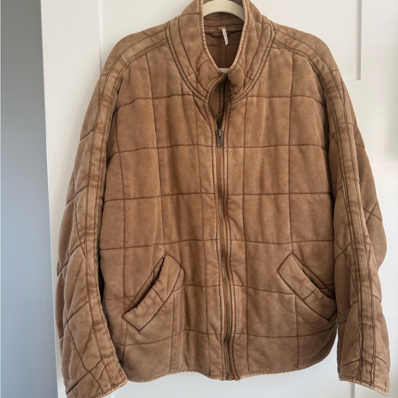 Free People DolmanTan Quilted Jacket - Picture 2 of 9